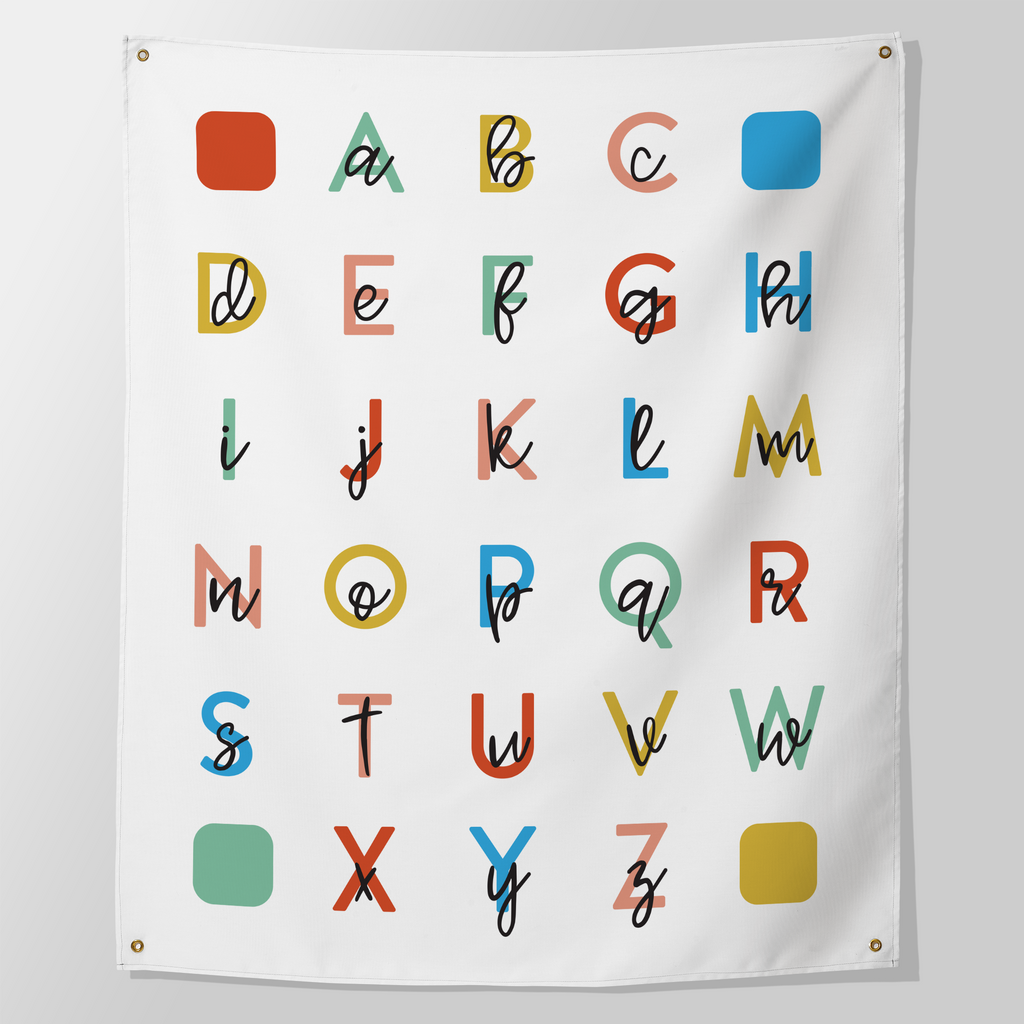  large alphabet wall print or tapestry 